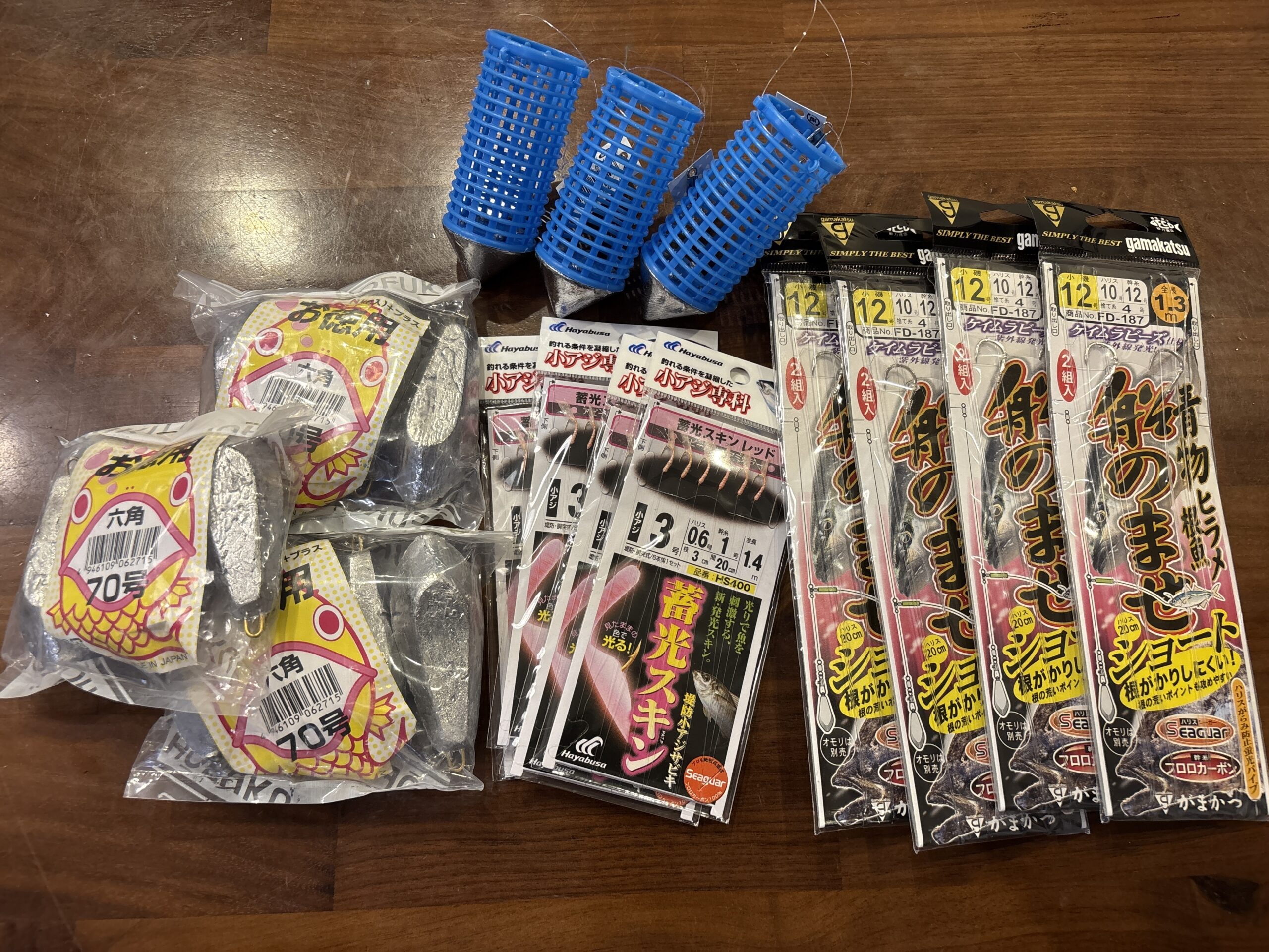 名田屋ノマセ用に購入した仕掛け・消耗品一式