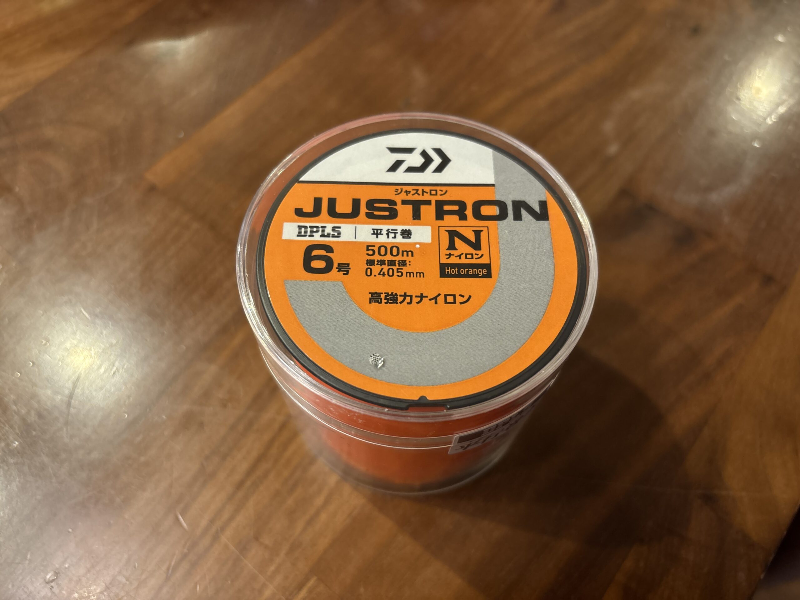 下巻きに使用したダイワのジャストロン6号 500m巻きナイロンライン